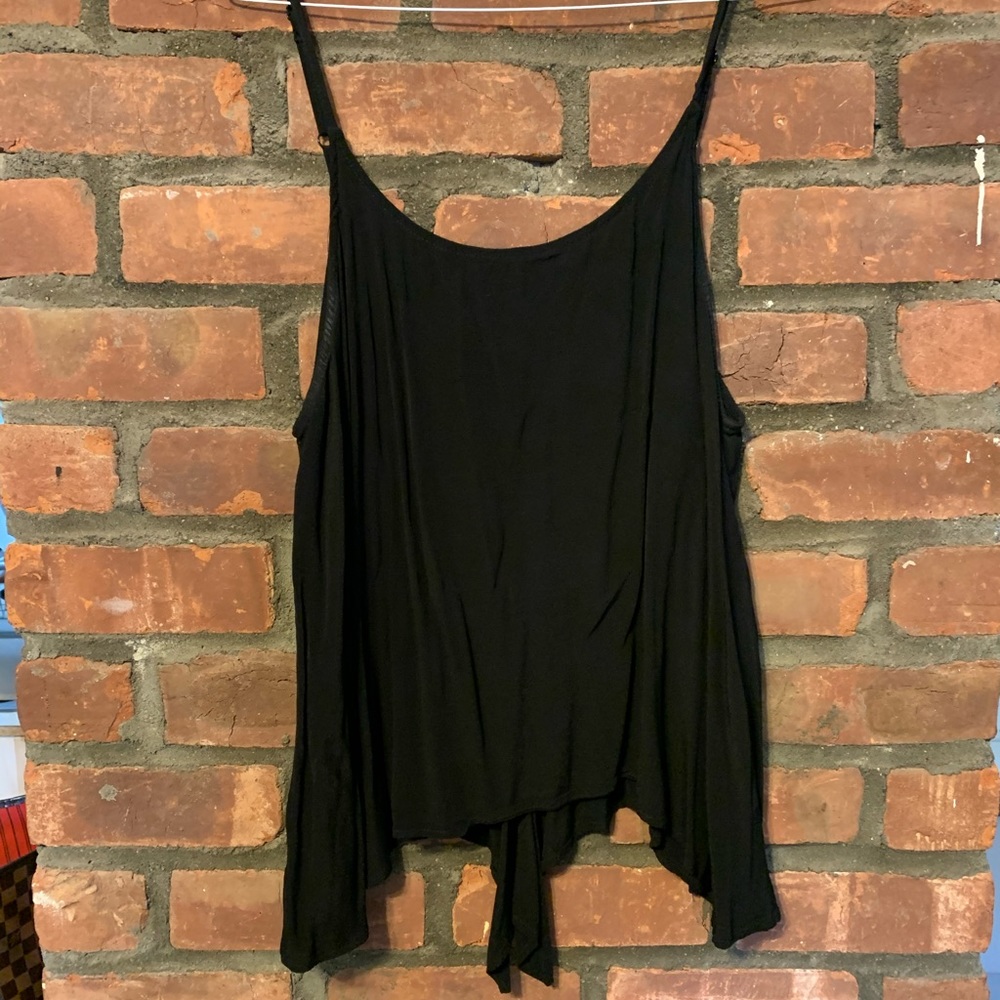 Black Tank Top with Open Back